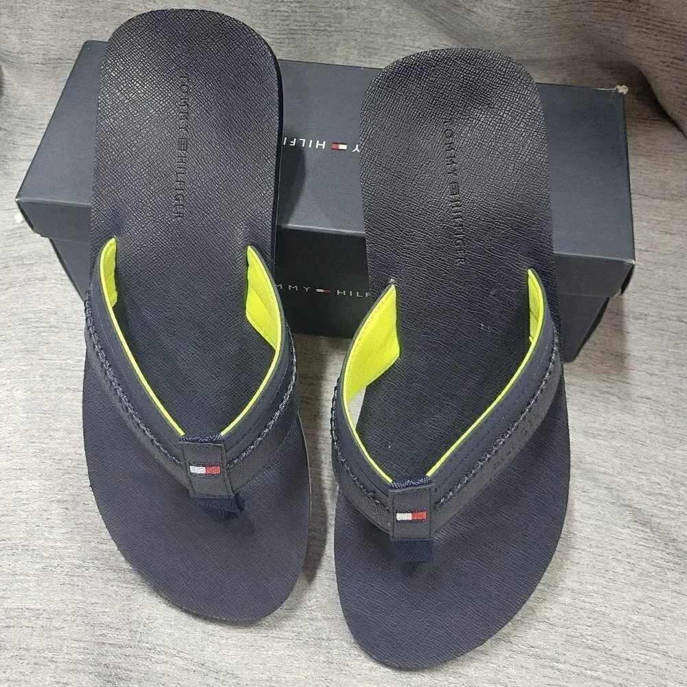Tommy Hilfiger Dembo Mens Flip Flops- Navy